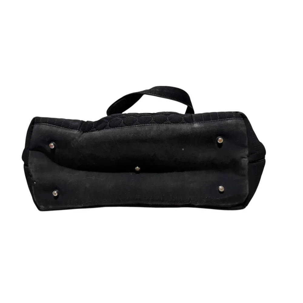 Vera Bradley Black Quilted Large Diaper Bag Changing Pad Floral Vinyl Interior - Picture 9 of 9